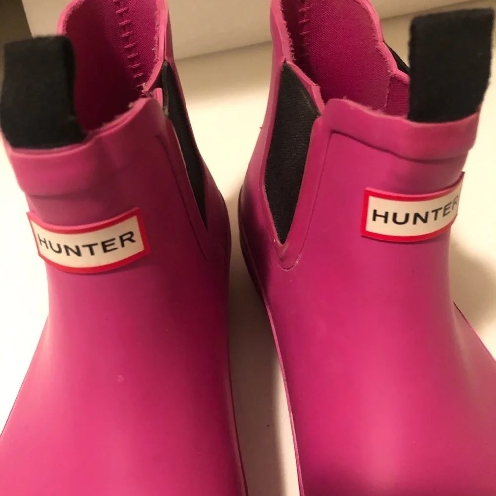 Hunter half booties pink